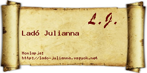 Ladó Julianna névjegykártya